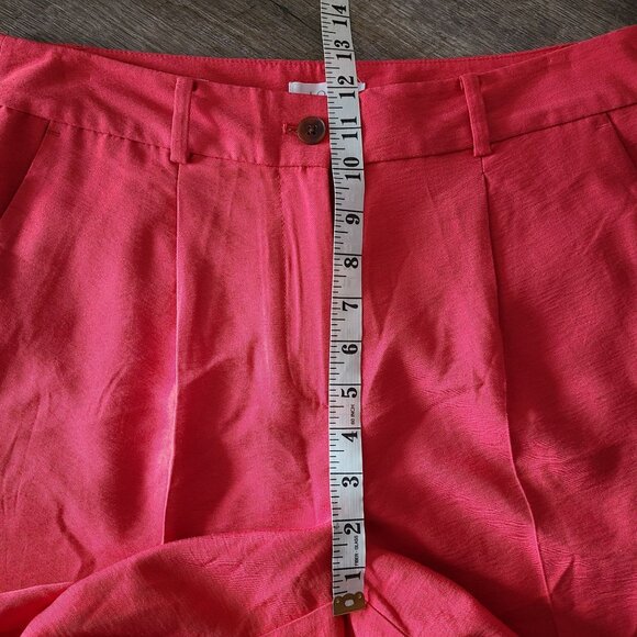 LOFT US Womens Size 8 Salmon Orange Red Tapered Leg Pants Lightweight NEW - Picture 11 of 12